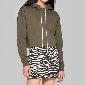 COPY - Womens Cropped Hoodie, Wild Fable, Olive